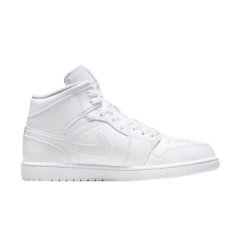 Men's Jordan 1 Mid White White-White (554724 136)