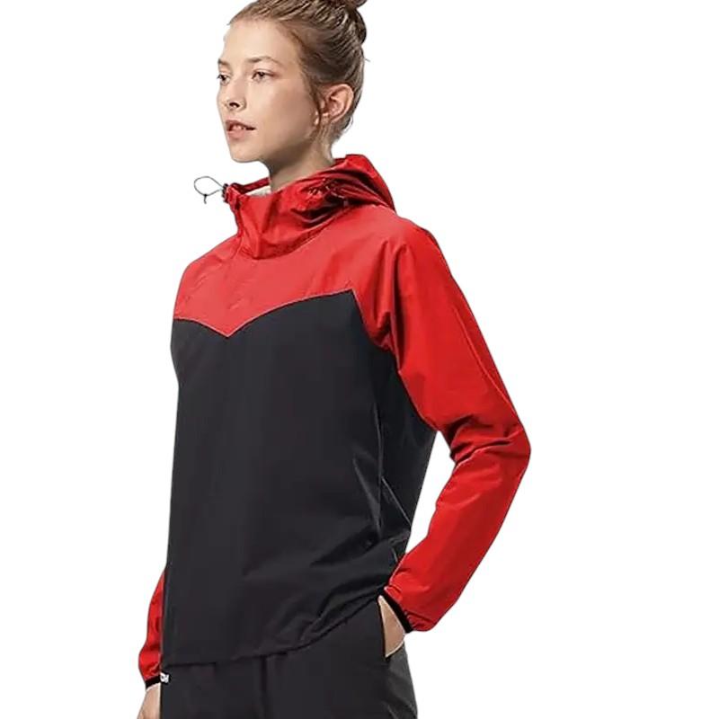 Women's Sauna Sweat Jacket & Workout Vest - Windbreaker Rain Jacket