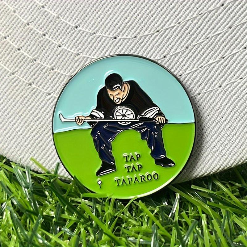 Funny Golf Ball Marker with Magnetic Hat Clip, 1 Count Golf Ball Marker for Christmas Gift, Golf Accessories for Golf Lovers, Premium Golf Gifts for Men Women