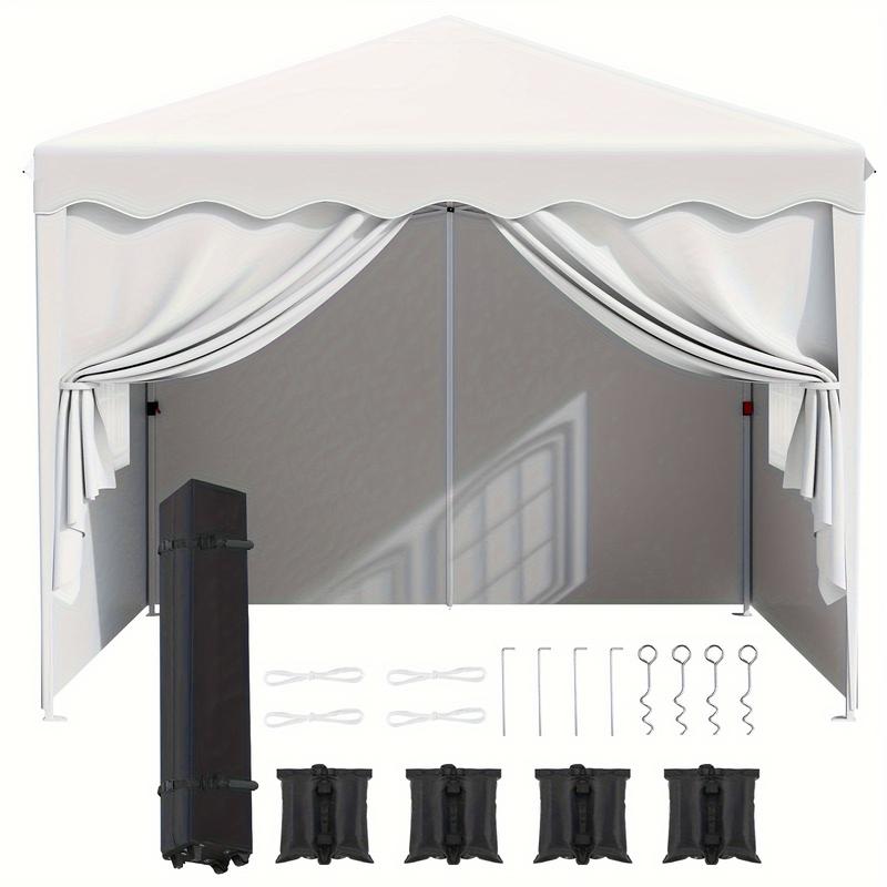 10'x10' Pop up Canopy Tent Outdoor Portable Party Commercial Instant Canopy Shelter Tent with 4 Removable Sidewalls & Carrying Bag