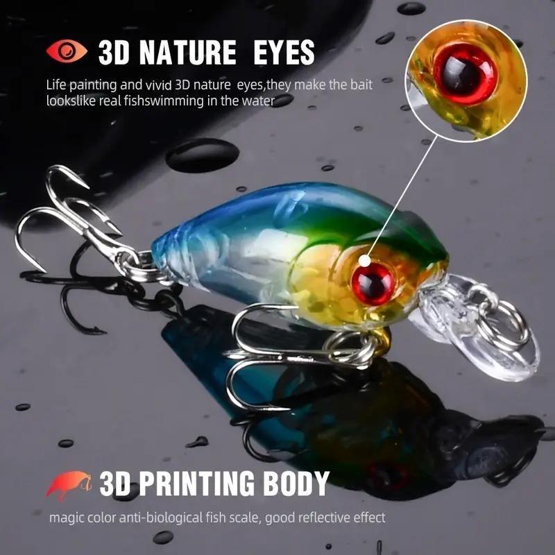 8pcs Artificial Fish Design Fishing Bait, Simulation Fishing Lures Hook, Portable Fishing Tool Kit, Fishing Accessories, Flyfishing, Solocamping, picnicaesthetic