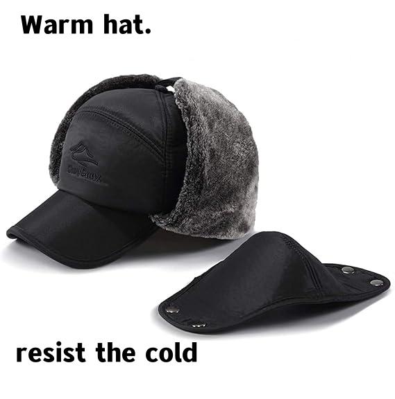 Cold resistant mask hat for men and women, winter outdoor thick Lei Feng hat, trendy warm hat, ear protection, cycling with plush thick warm hat