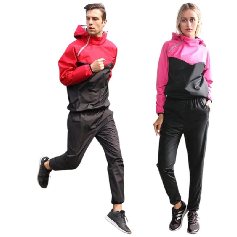 Women's Sauna Sweat Jacket & Workout Vest - Windbreaker Rain Jacket