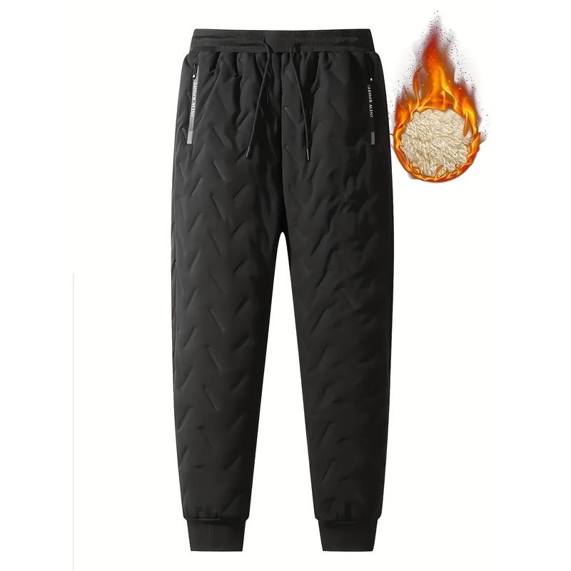 Men's Winter Warm Wool Lining Pants Outdoor Sports Camping Pants Climbing Pants Thick Warm Trousers