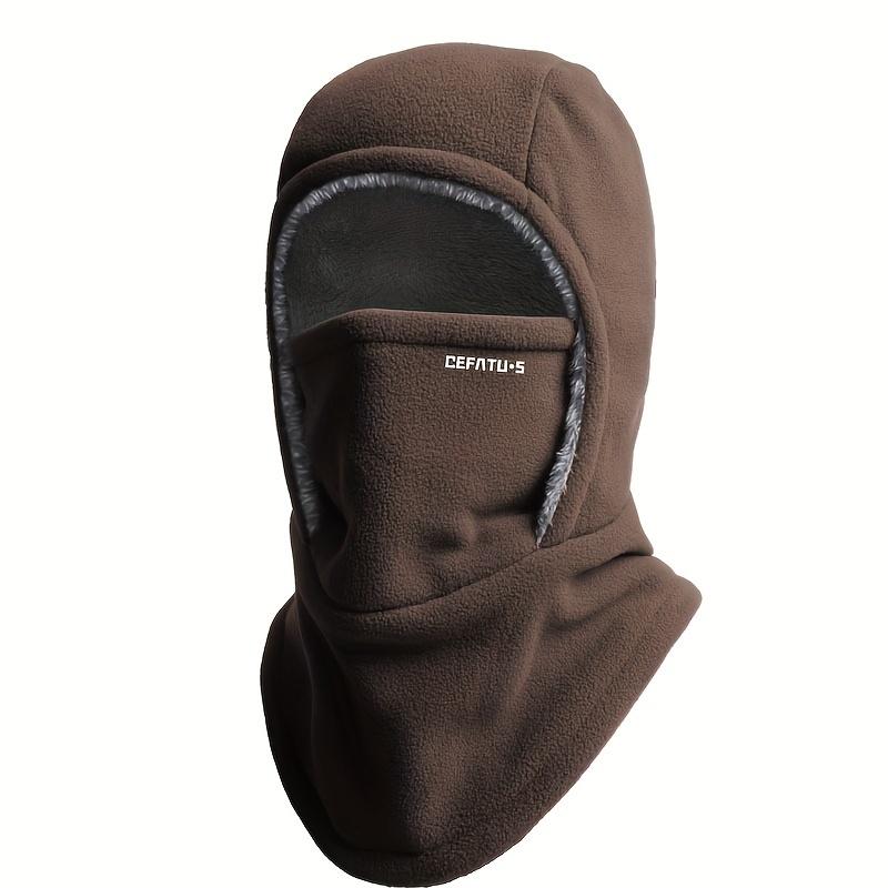 1pc DEFATU·S Winter Balaclava Face Mask with Integrated Neck Warmer and Ear Protection, Thickened Windproof Outdoor Headwear for Cycling, Running, Skiing, Fishing, Suitable for Men and Women, Machine Washable, Polyester Fiber