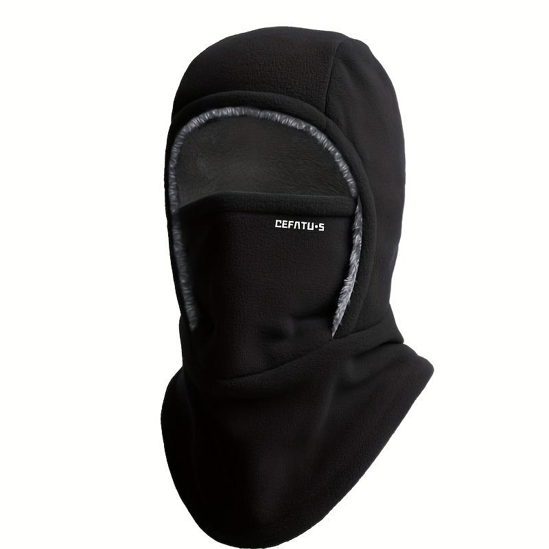 1pc DEFATU·S Winter Balaclava Face Mask with Integrated Neck Warmer and Ear Protection, Thickened Windproof Outdoor Headwear for Cycling, Running, Skiing, Fishing, Suitable for Men and Women, Machine Washable, Polyester Fiber