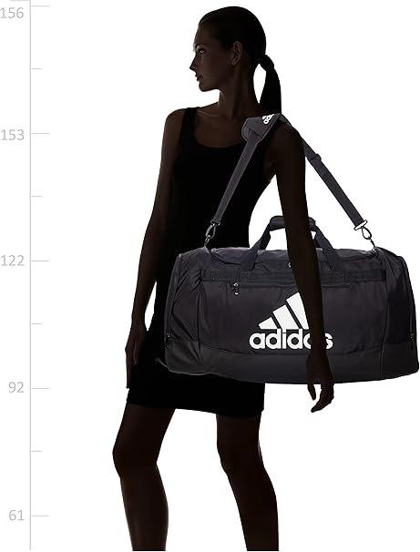 adidas Unisex Defender 4 Large Duffel Bag, Black White, One Size