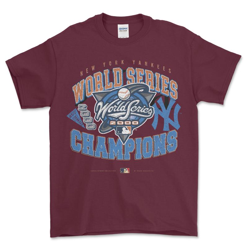 New York Yankees World Series Championships 2000 T-Shirt, graphic vintage sports tees for men