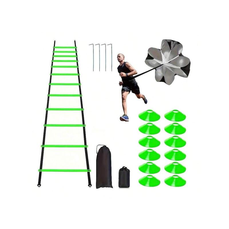 1 Set Of Agile Ladder Set Fitness Training Supplies, Speed Agile Training Equipment, Jump Rope Logo Disc, Bouncing Ball With Jump Grid Ladder, Agile Ladder Set