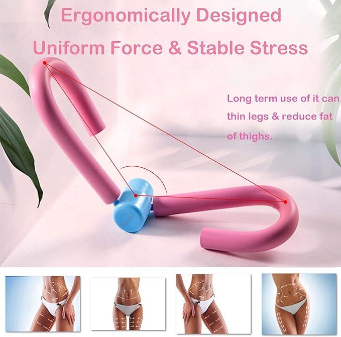 Pink Foam V-Shaped Thigh Master - Inner Thigh Exercise Equipment for Women, Pelvic Floor Trainer, Hip Trainer, Body Shaper