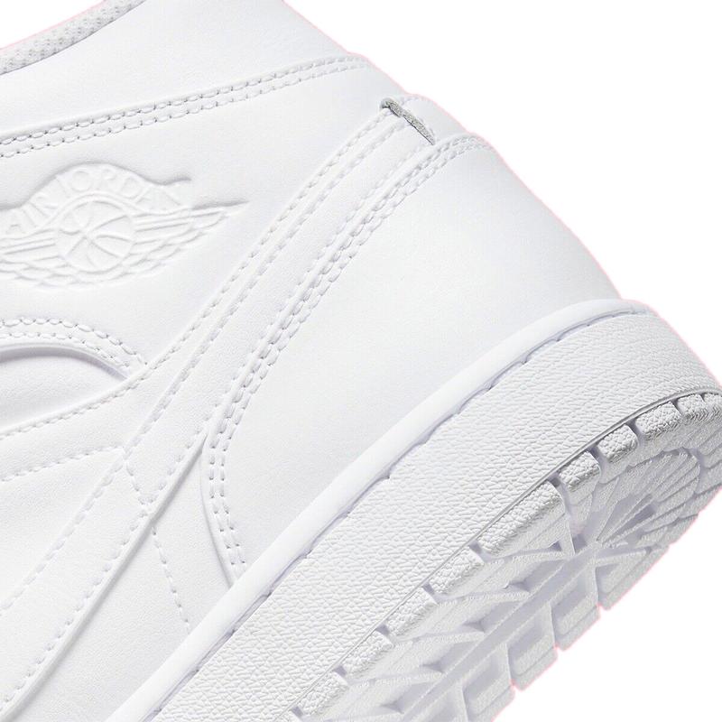 Men's Jordan 1 Mid White White-White (554724 136)