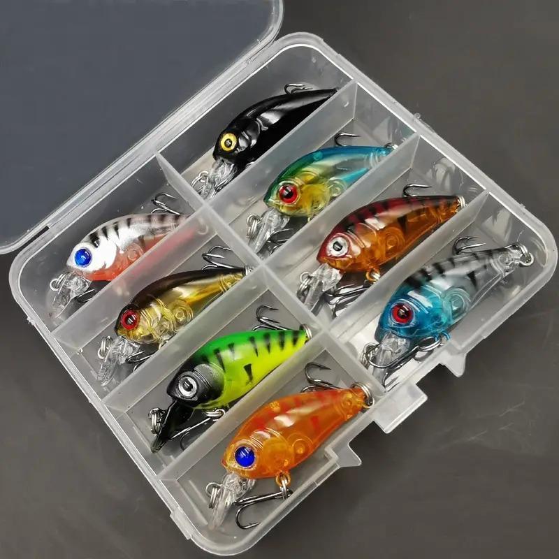 8pcs Artificial Fish Design Fishing Bait, Simulation Fishing Lures Hook, Portable Fishing Tool Kit, Fishing Accessories, Flyfishing, Solocamping, picnicaesthetic