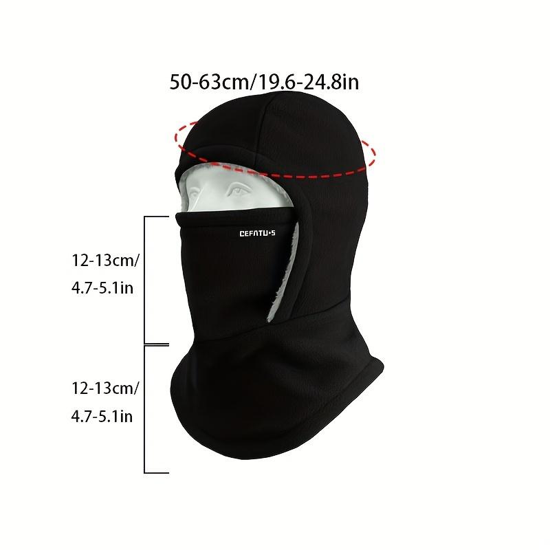 1pc DEFATU·S Winter Balaclava Face Mask with Integrated Neck Warmer and Ear Protection, Thickened Windproof Outdoor Headwear for Cycling, Running, Skiing, Fishing, Suitable for Men and Women, Machine Washable, Polyester Fiber