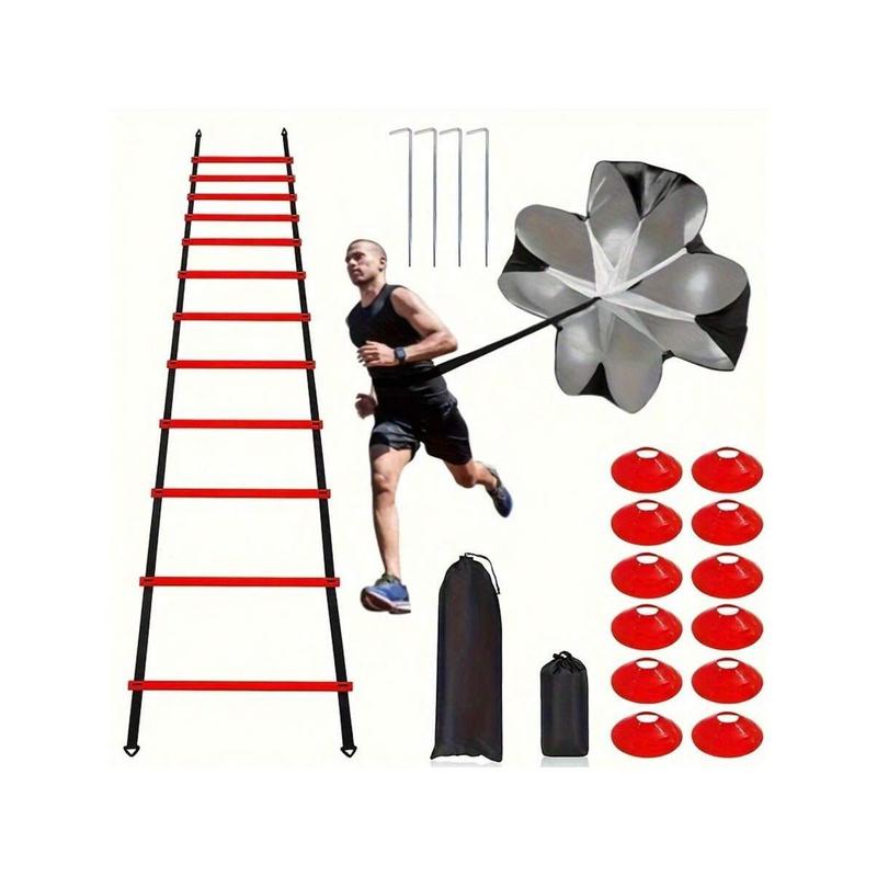 1 Set Of Agile Ladder Set Fitness Training Supplies, Speed Agile Training Equipment, Jump Rope Logo Disc, Bouncing Ball With Jump Grid Ladder, Agile Ladder Set