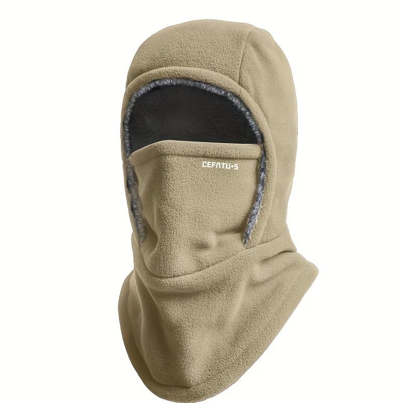 1pc DEFATU·S Winter Balaclava Face Mask with Integrated Neck Warmer and Ear Protection, Thickened Windproof Outdoor Headwear for Cycling, Running, Skiing, Fishing, Suitable for Men and Women, Machine Washable, Polyester Fiber