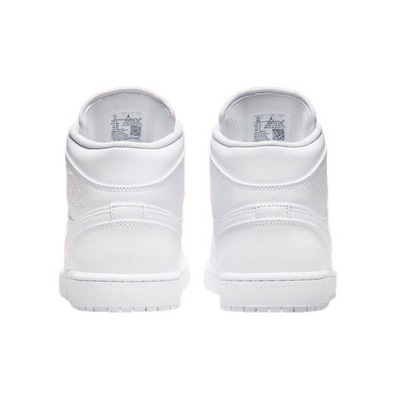 Men's Jordan 1 Mid White White-White (554724 136)