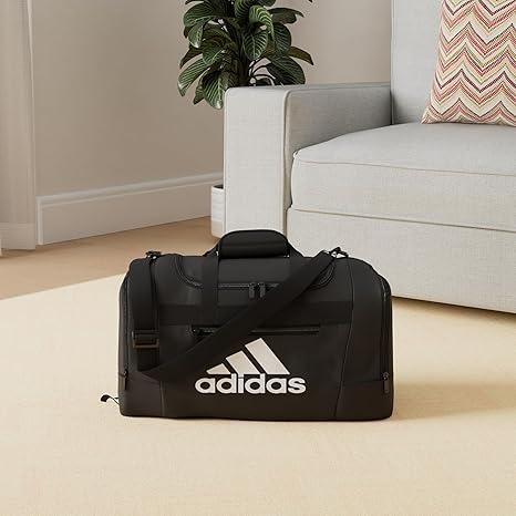 adidas Unisex Defender 4 Large Duffel Bag, Black White, One Size