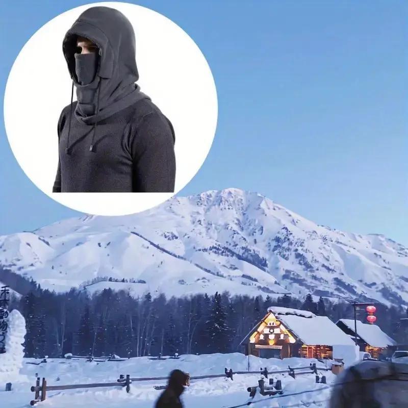 Winter Face Mask Hood, Windproof Warm NeckGaiter with Hat, Winter Men and Women Ski Mask, Outdoor Sports Face Cover forCycling Skiing, Sports & Outdoor Accessories