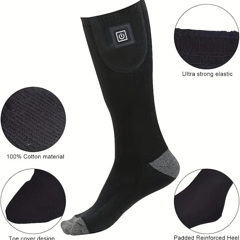 Frostfighter, Electric Heated Socks for Winter Sports - Ideal for Skiing, Hiking & Snowboarding, Battery-Powered, Washable Polyester, Black