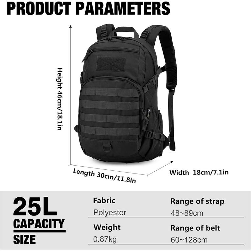 The Small Tactical Backpack,Molle Hiking Backpack for Backpacking,Cycling and Biking,25L Backpack