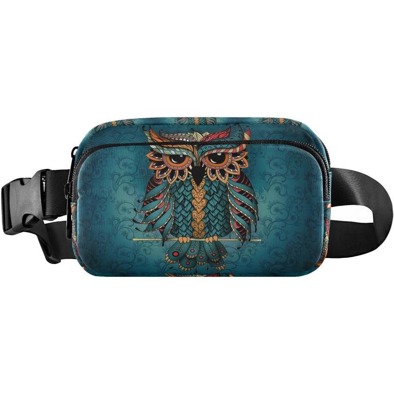 Owl Fanny Pack for Women Belt Bag Lightweight Crossbody Bags   Pouch for Traveling Walking Running Hiking Cycling