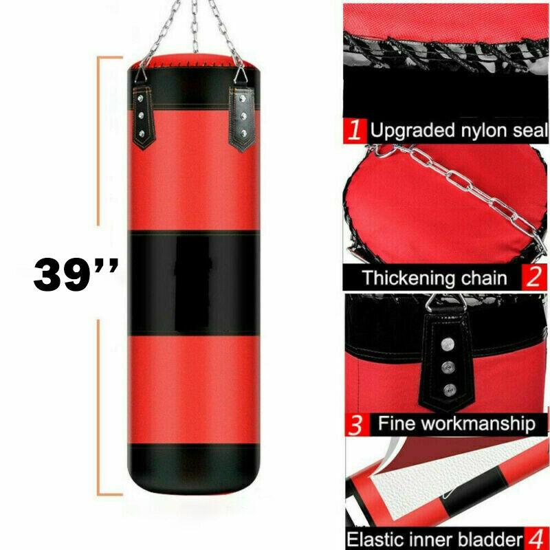 Adults Kids Punching Bag Oxford Heavy Boxing Bag Set with Boxing Gloves ,Chains Suitable for MMA Karate Kickboxing Boxing Workout GYM Thai Bag - Unfilled