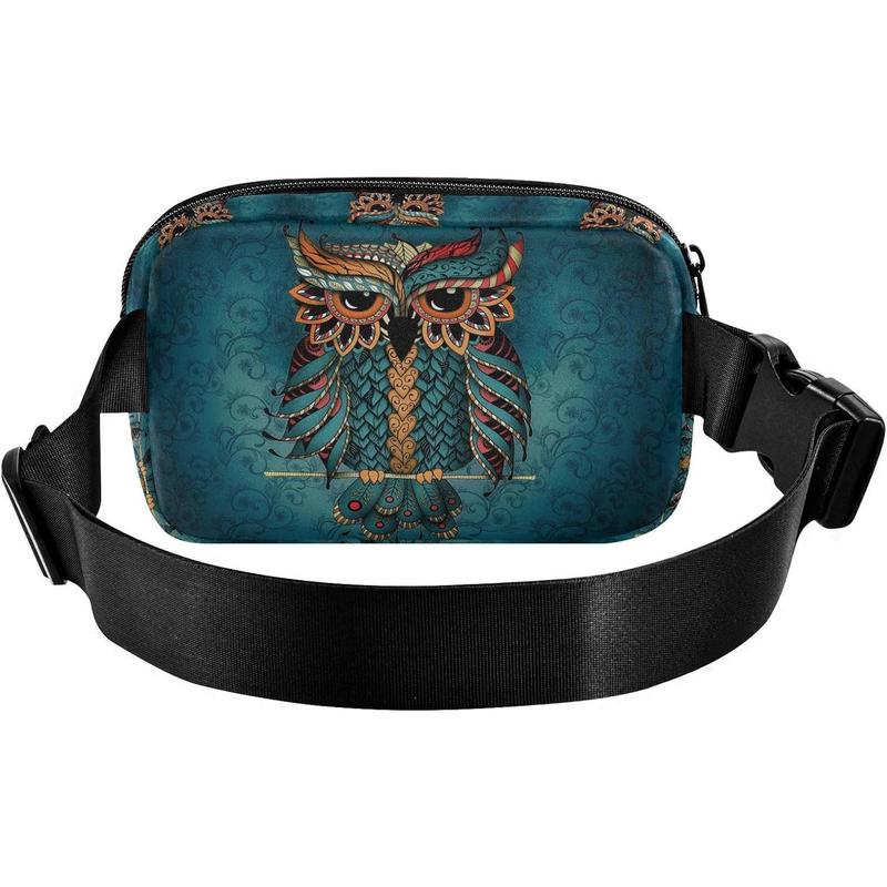 Owl Fanny Pack for Women Belt Bag Lightweight Crossbody Bags   Pouch for Traveling Walking Running Hiking Cycling