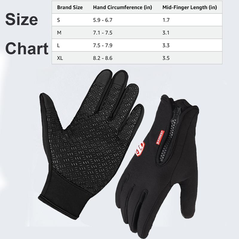 Winter Gloves for Men Women Waterproof Running Cycling Glove Thermal Warm Windproof Gloves Touch Screen Finger for Skiing Snow Driving Snowboarding