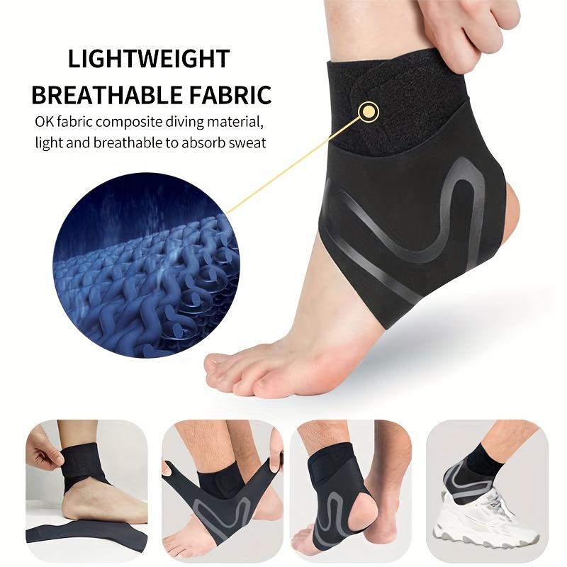 2pcs Elastic Ankle Guard, Adjustable Compression Ankle Strap, Suitable For Strength Training, Fitness