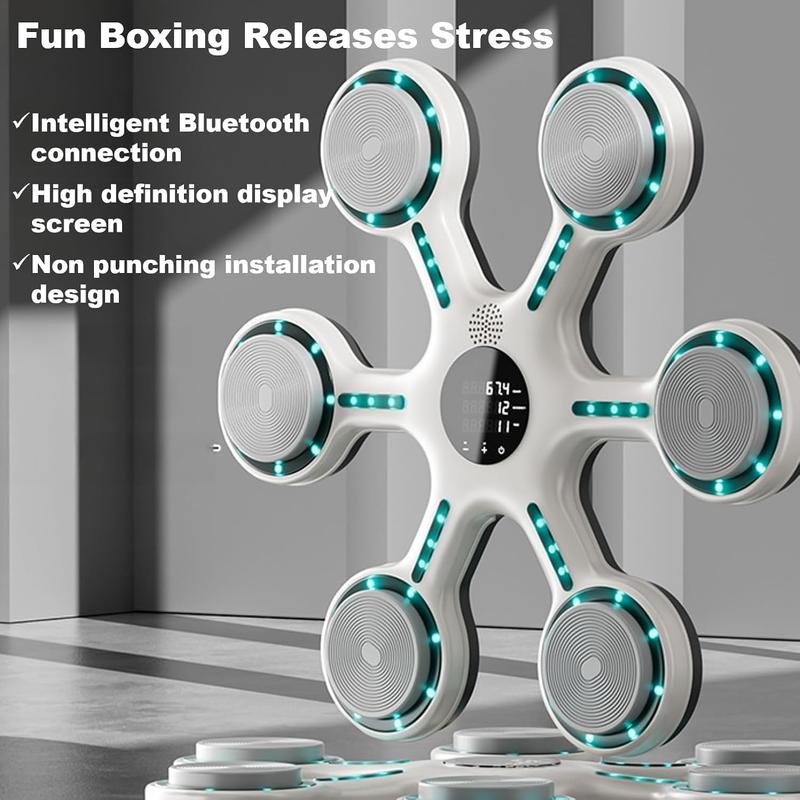 Music Boxing Machine, Smart Music Boxing Machine with Bluetooth,Home Wall-Mounted Training Gear,Boxing Training Punching Equipment,Fitness and Reflex Improvement Suitable for Home Indoor