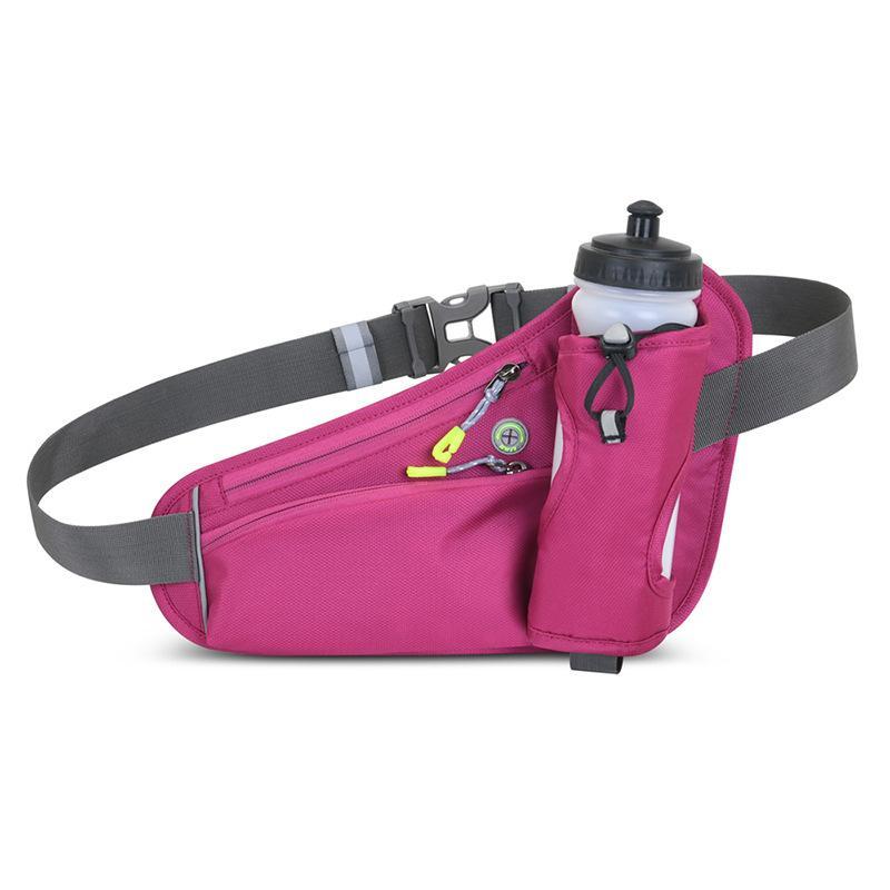 Sports Waist Bag without Water Bottle, 1 Count Solid Color Outdoor Sports Storage Bag with Water Bottle Holder for Running Jogging Cycling Climbing