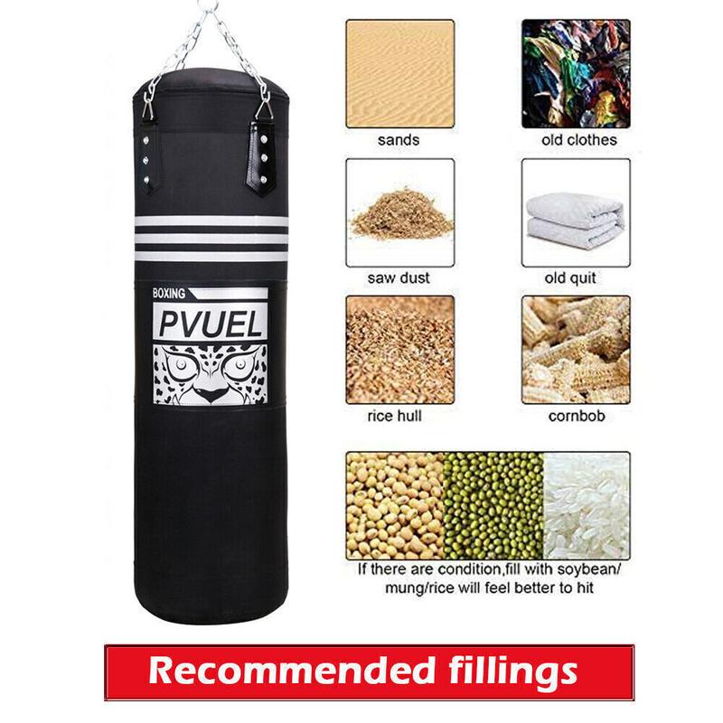 Adults Kids Punching Bag Oxford Heavy Boxing Bag Set with Boxing Gloves ,Chains Suitable for MMA Karate Kickboxing Boxing Workout GYM Thai Bag - Unfilled