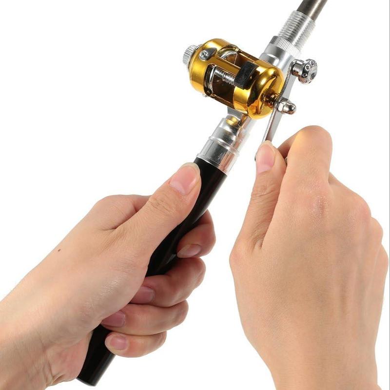 Portable Mini Fishing Rod, Mini Portable Pocket Pen Fishing Rod, Outdoor Ice Fishing Rod, Gift for Fishing Lovers