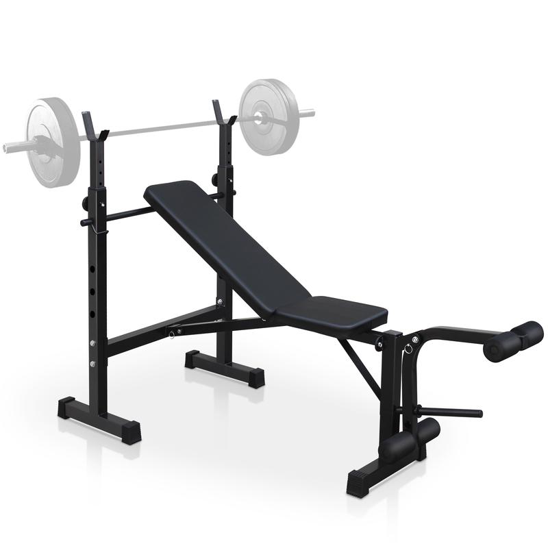 Full-Body Workout Weight Bench Press Set with Squat Rack for Home Gym