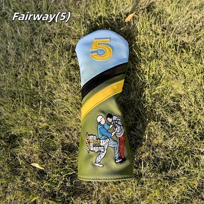 Golf Club Head Cover, 1 4 Counts Funny Design Golf Club Head Cover, Golf Accessories for Men & Women, Golf Putters Accessories