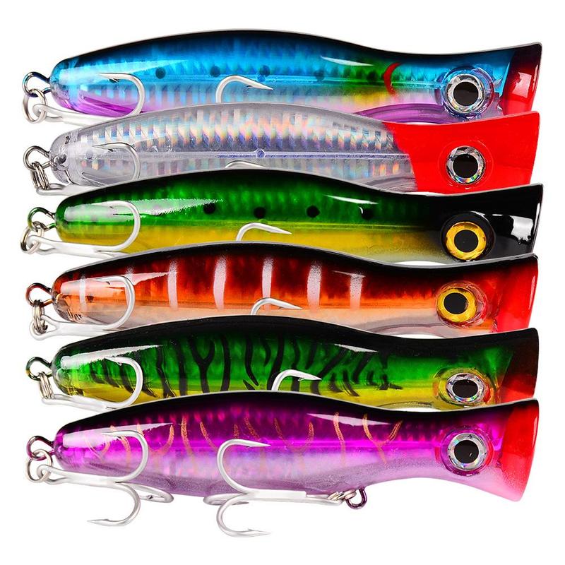 Artificial Fishing Lure, 6 Counts set Simulation Fishing Lure with Hook, Fishing Accessories for Outdoor Fishing