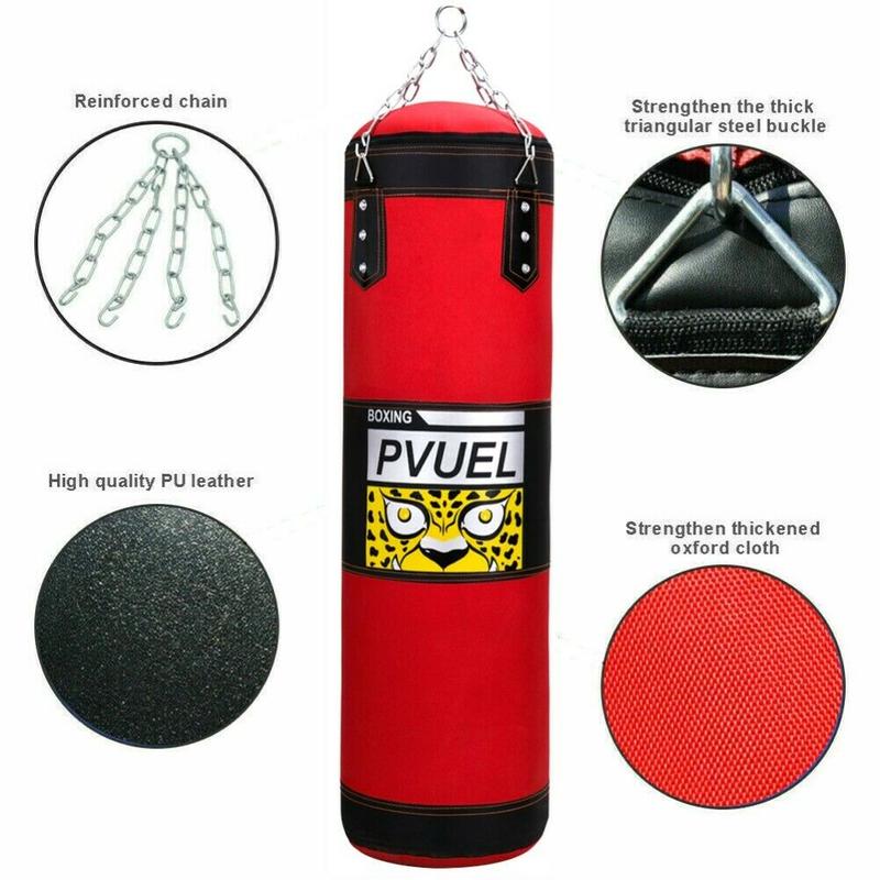 Adults Kids Punching Bag Oxford Heavy Boxing Bag Set with Boxing Gloves ,Chains Suitable for MMA Karate Kickboxing Boxing Workout GYM Thai Bag - Unfilled