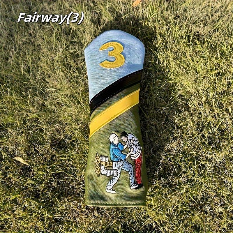 Golf Club Head Cover, 1 4 Counts Funny Design Golf Club Head Cover, Golf Accessories for Men & Women, Golf Putters Accessories