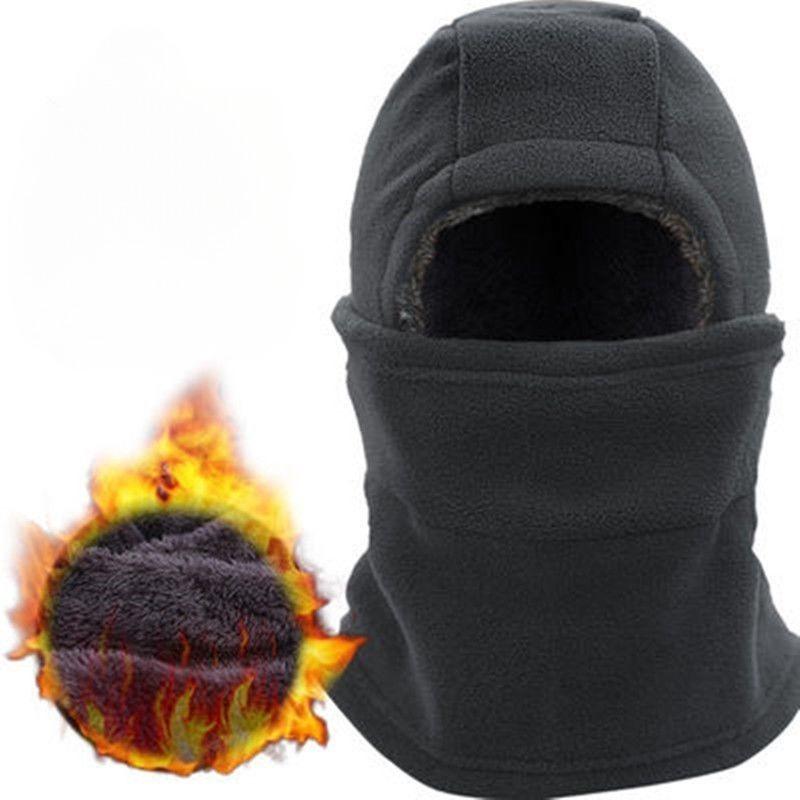 Winter Outdoor Warm Mask Motorcycle Windproof Head Cover Mask Earmuffs Three-in-one Plus Wool Thickened Warm Windproof Cold