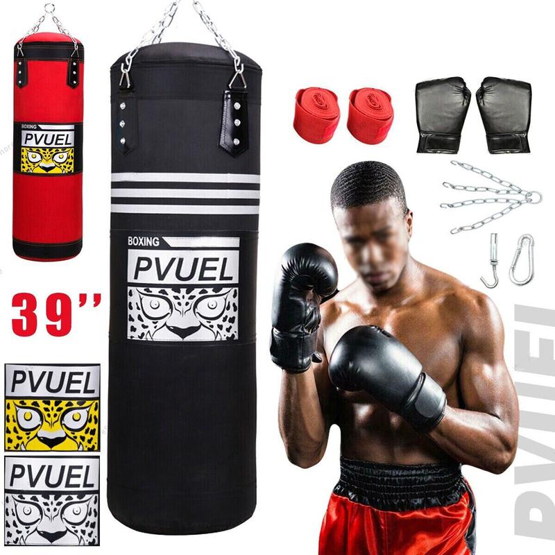 Adults Kids Punching Bag Oxford Heavy Boxing Bag Set with Boxing Gloves ,Chains Suitable for MMA Karate Kickboxing Boxing Workout GYM Thai Bag - Unfilled