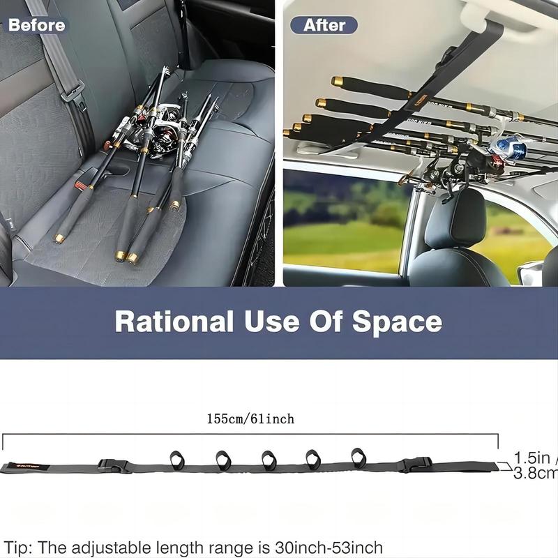 Fishing Rod Holder, 2 Counts Adjustable Fishing Rod Rack, Fishing Pole Holder For Truck & SUV, Flyfishing, Solocamping, picnicaesthetic