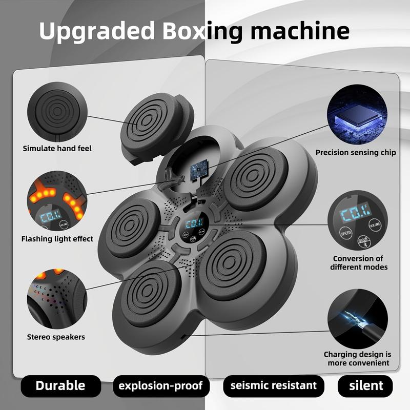 Upgrade Design Intelligent Music Boxing Machine For Adults, Boxing Machine With Boxing Gloves, Wall Mounted Boxing Trainer, Electronic Boxing Target Fitness Striking Equipment For Home, Indoor And Gym Use