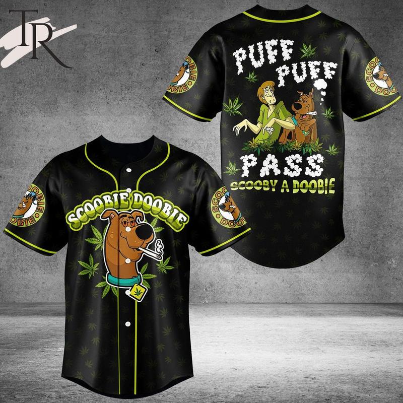 Puff Puff Pass Scooby A Doobie Baseball Jersey Sport Jersey Shirt Summer Gift For Him and For Her Gift For Baseball Fan Lover