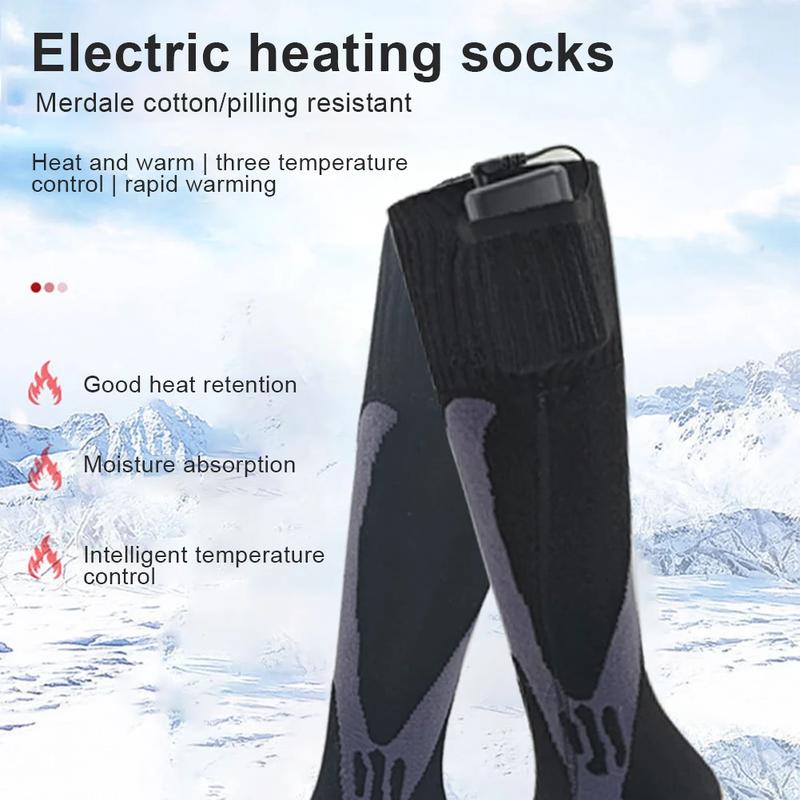 Electric Heated Socks Electric Heating Socks Fast Heating Battery Heated Socks Breathable Warm Winter Socks for Camping Hiking