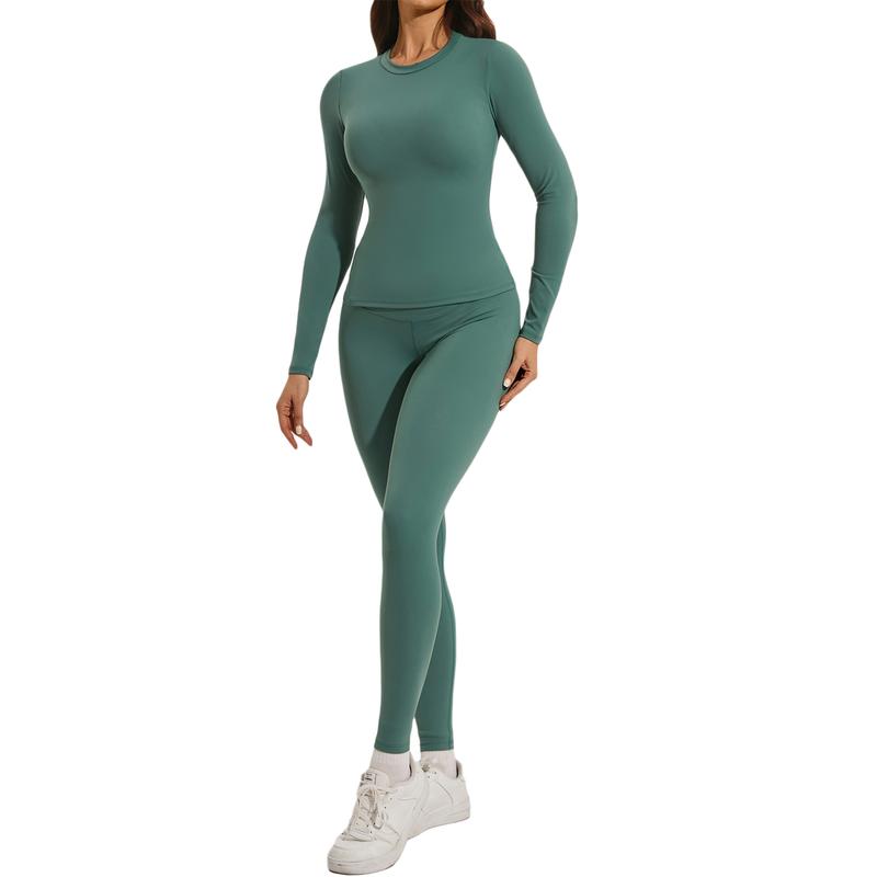 Women Skinny Yoga Jumpsuits, Workout Ribbed Bodysuit, Long Sleeve Sport Jumpsuit, Solid Slim Fit Ladies Fall Romper