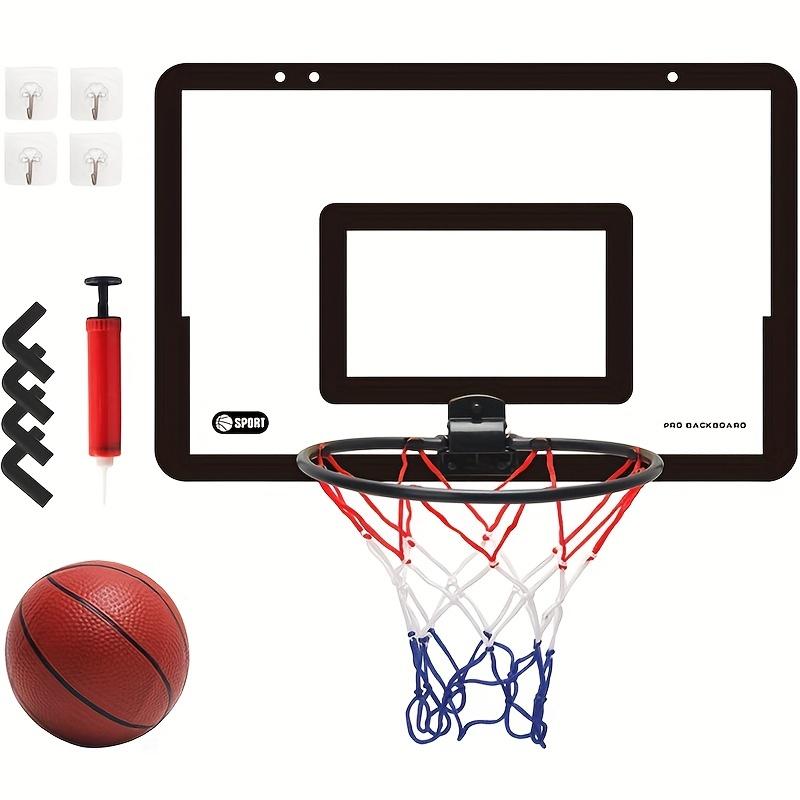 Adjustable Height Wall-Mounted Basketball Hoop Set - Durable Mini Hoop for Fun Indoor Play - Perfect for Use with Easy Installation and Space-Saving Design