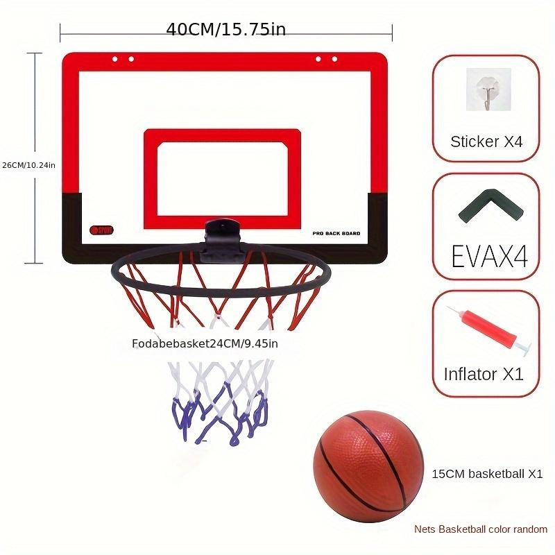 Adjustable Height Wall-Mounted Basketball Hoop Set - Durable Mini Hoop for Fun Indoor Play - Perfect for Use with Easy Installation and Space-Saving Design