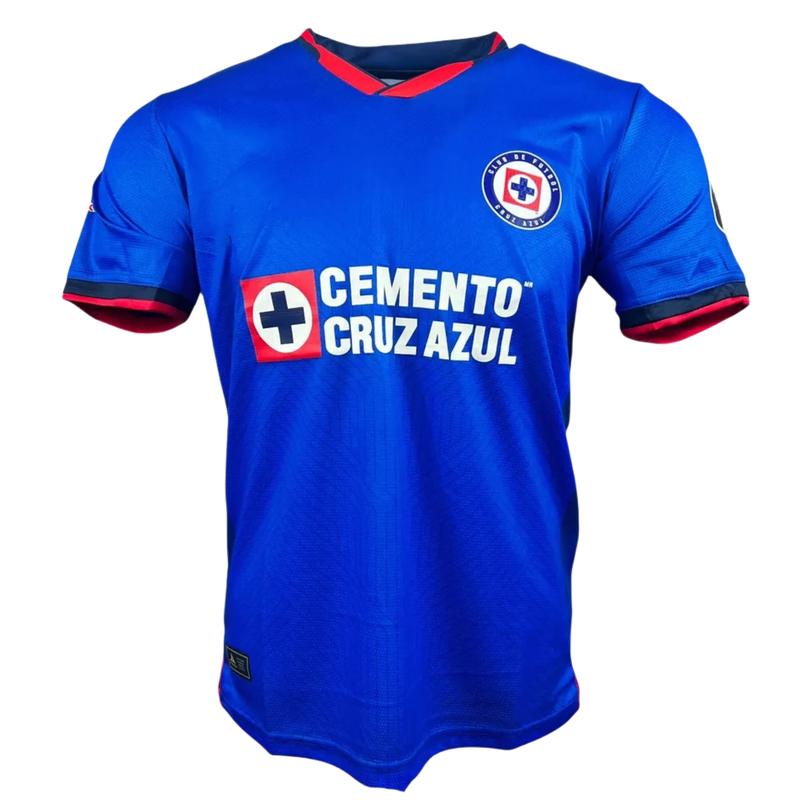 23-24 Cruz Azul home and away football jersey, blue and white machine washable short sleeve, high quality quick drying breathable, unisex soccer team