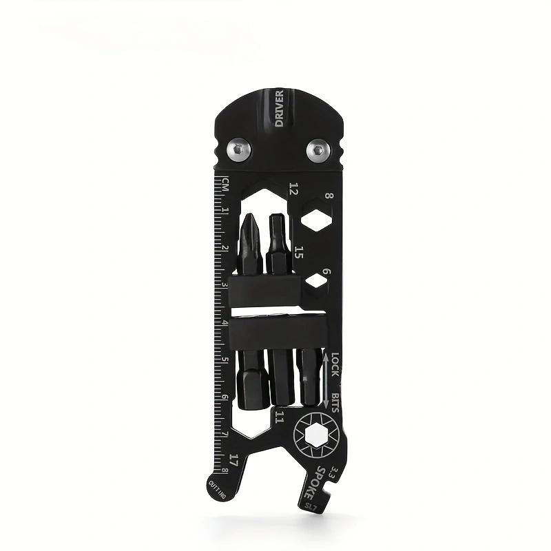 16 In 1 Multifunctional Repair Tool, Portable Wrench, Stainless Steel Screwdriver Ruler, Mountain Cycling Spanner Bicycle Multipurpose Repair Tool for Outdoor