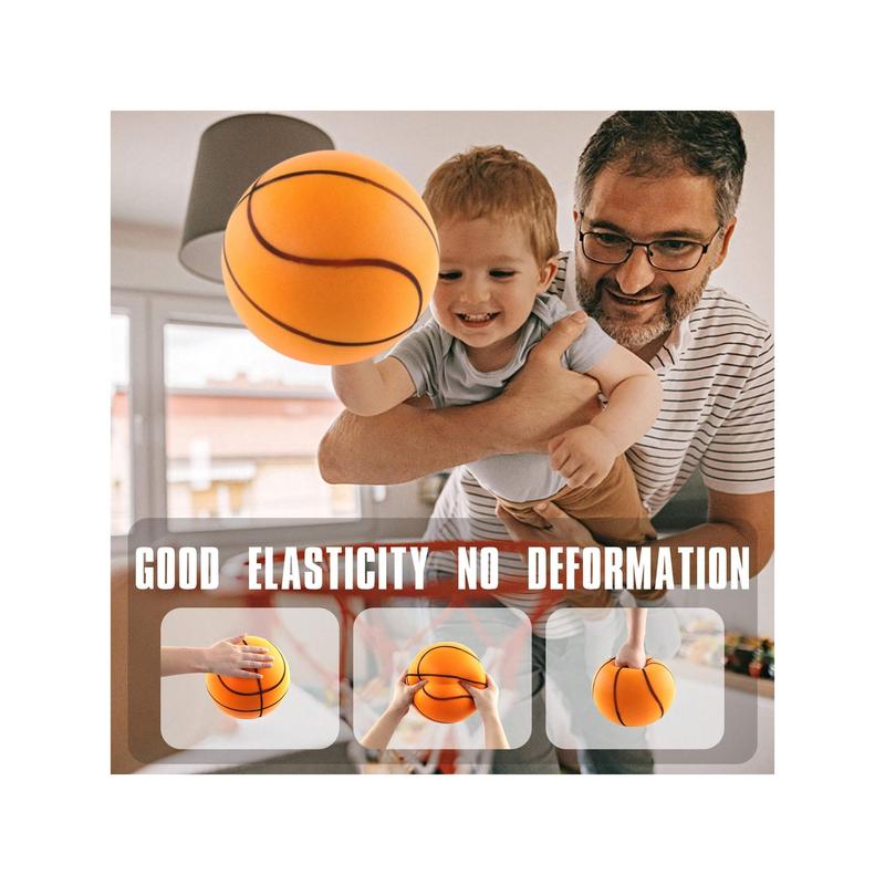 Silent Basketball, Uncoated High-Density Foam Ball, Mute Basketball,High-Resilience, Safe, Soft, Training For Various Indoor Activities, Orange